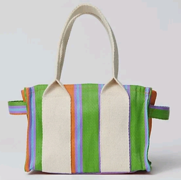Urban Outfitters Handbags - Urban Outfitters Uo Serena Mesh Mini Tote Bag Orange Green Crossbody Handbag